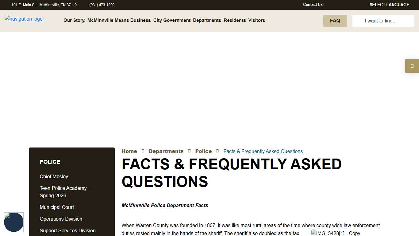 Facts & Frequently Asked Questions